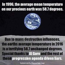 Global Warming Hysteria Destroyed By Meme with ONE Number